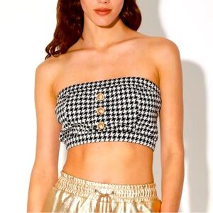 Walter Baker NWT Gabby Houndstooth Knit Top